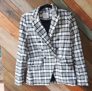 Maison d' Amelie plaid blazer Medium